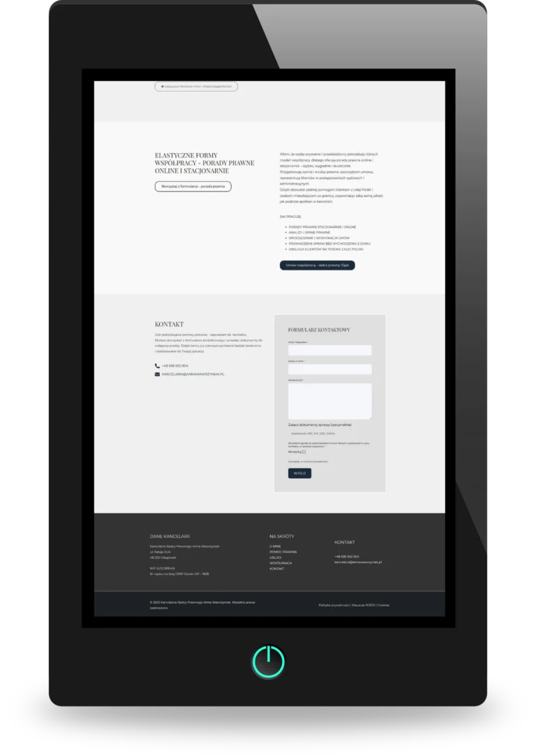 portfolio strony internetowe - responsywna realizacja na wordpressie dla małej firmy